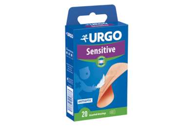 URGO Sensitive  Антисептический пластырь для чувствительной кожи, 20 шт